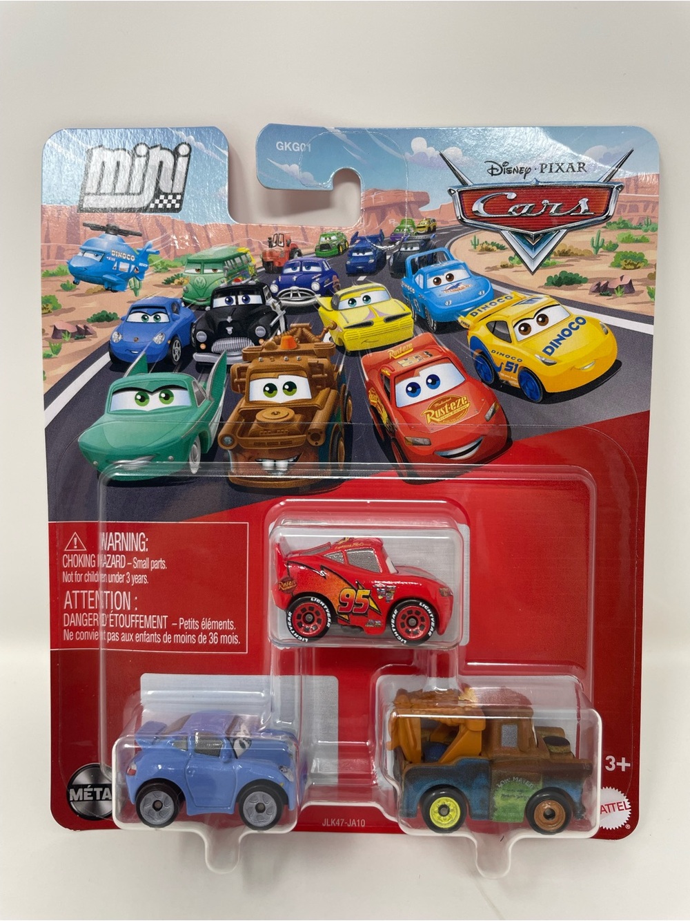 Disney Pixar Cars Mini Racers 3-Pack McQueen, Sally & Mater Die-Cast Sealed New